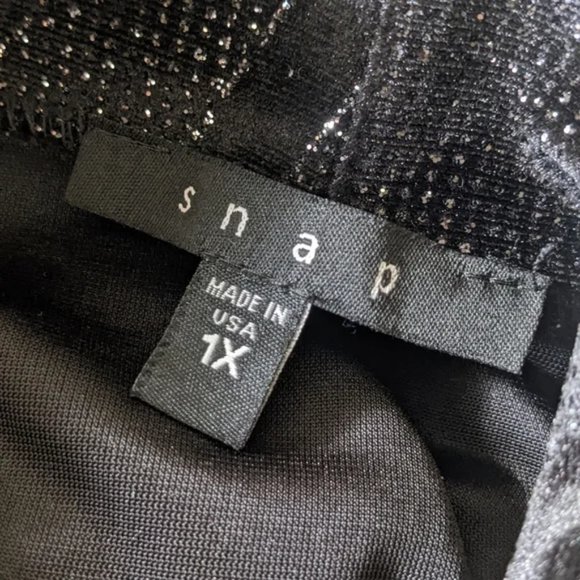 Snap Brand Sleeveless High Neck Black Sparkling Evening Dress - Picture 7 of 7